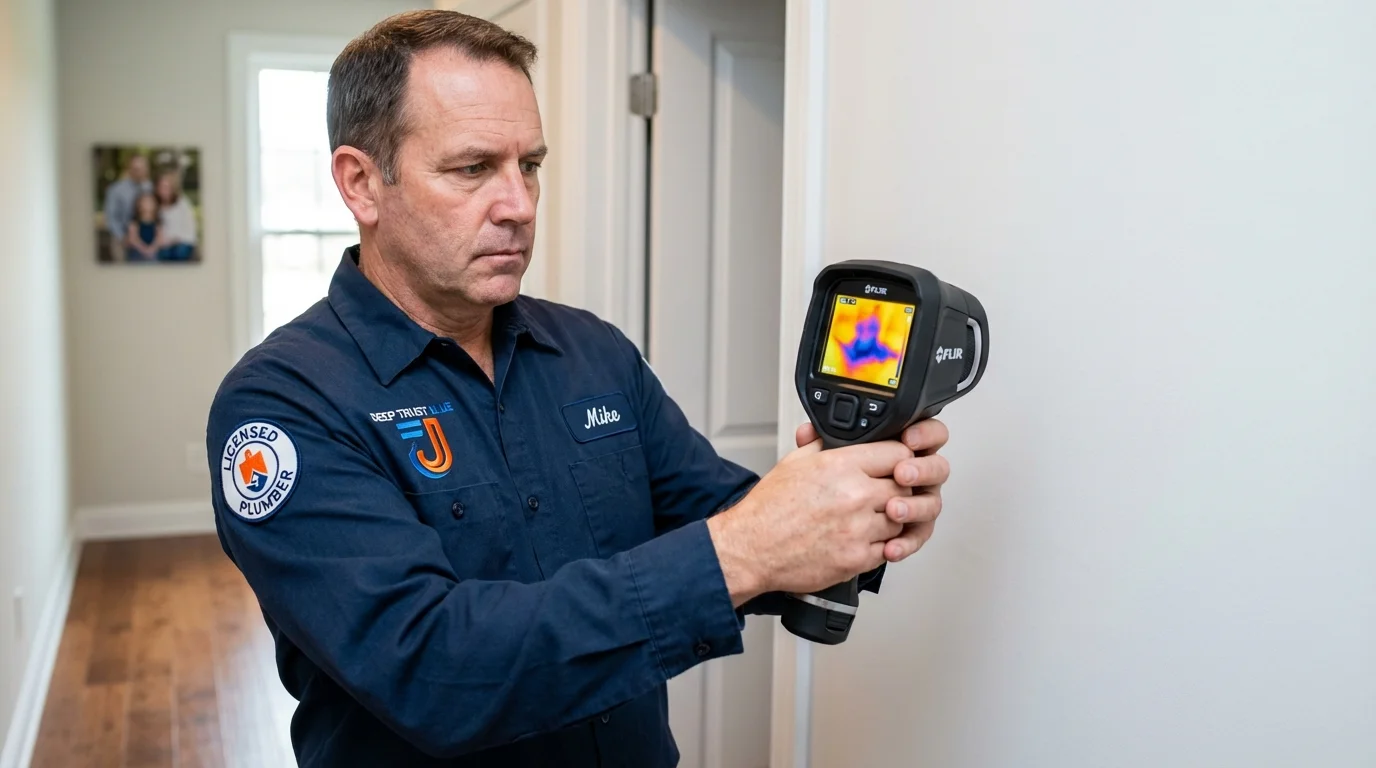 Thermal imaging leak detection by Johns Plumbing LLC in College Place